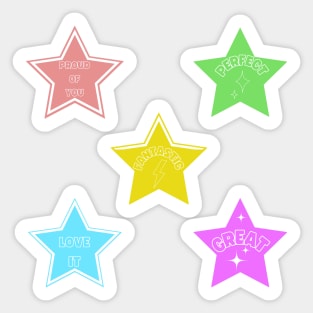 Encouraging stickers, star-shaped Sticker